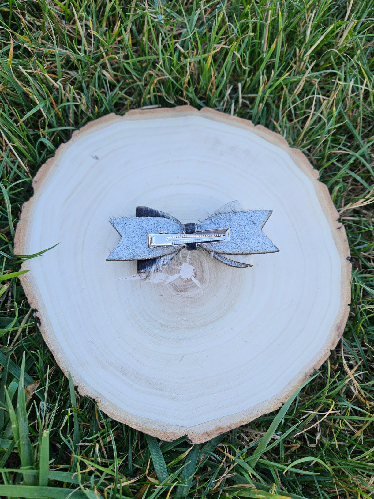 Cowhide Hair Bows- Small