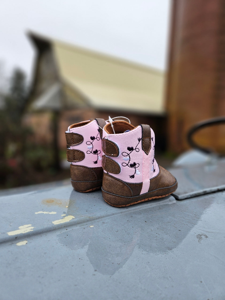 Baby Cowboy Pink Booties