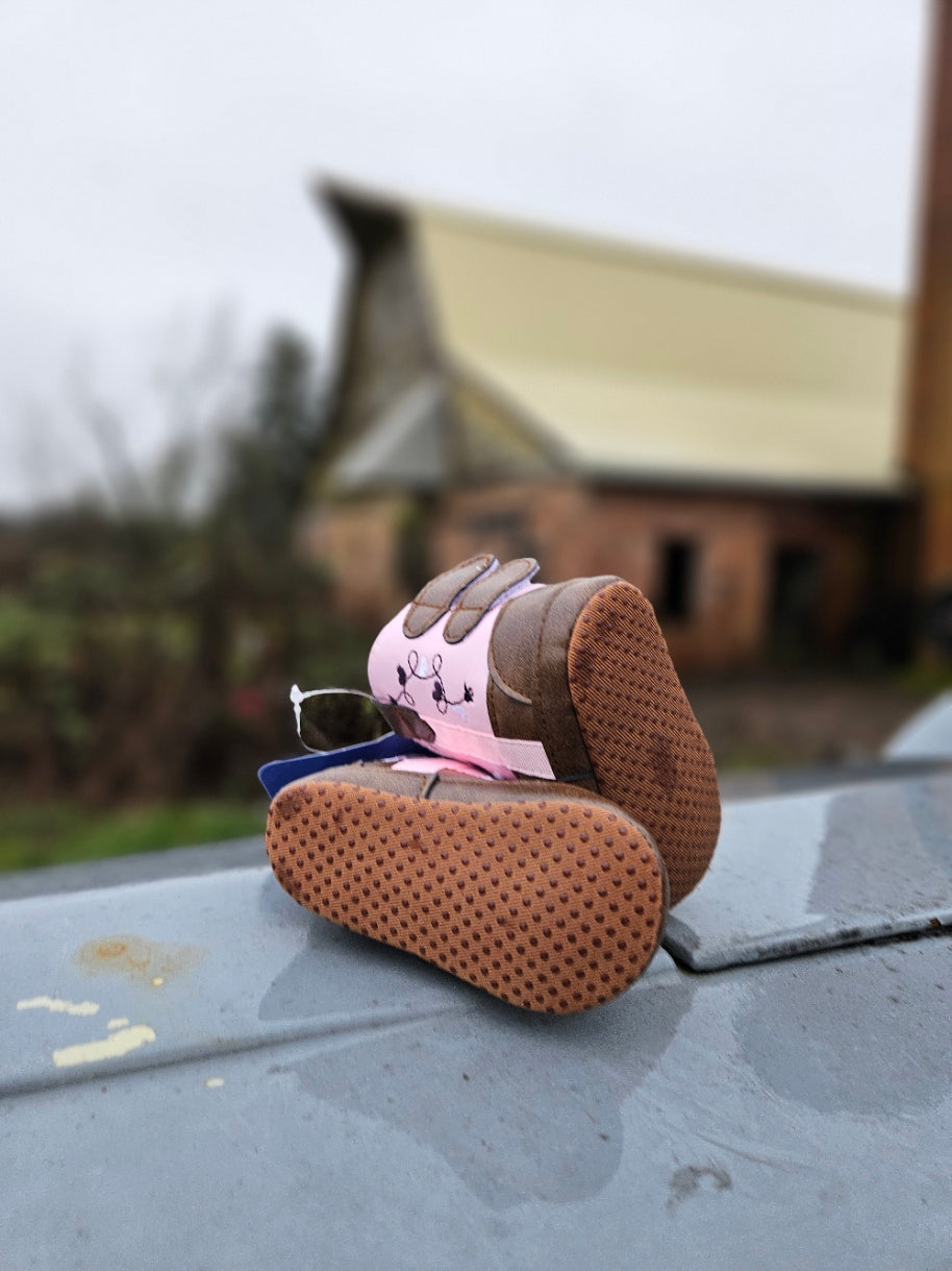 Baby Cowboy Pink Booties