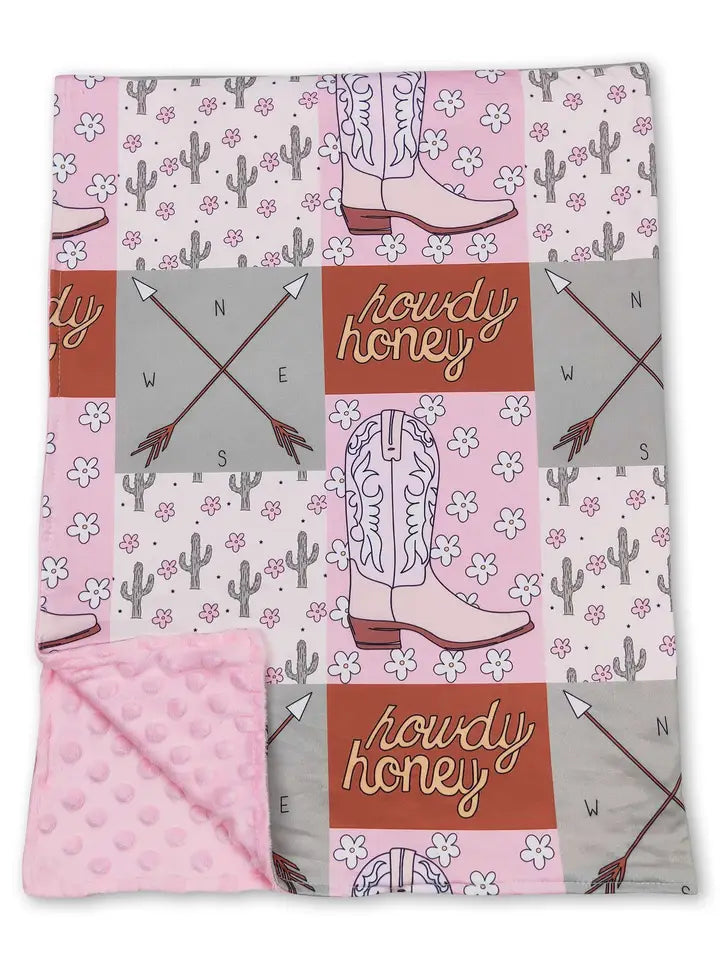 Howdy Honey Patchwork Minky Blanket